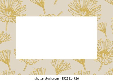 Hand drawn flowers and plants teamplate horizontal cards. Handwritten abstract text wallpaper. Imitation of a abstract vintage lettering. Botany, vintage flowers