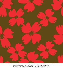 Hand drawn flowers. Seamless background with abstract cute flowers. Vector design ornament for paper; cover; fabric; interior decor; textile; fabric; wallpaper; surface design; label; packaging
 - Powered by Shutterstock - Get 15% off with code: PIKWIZARD15