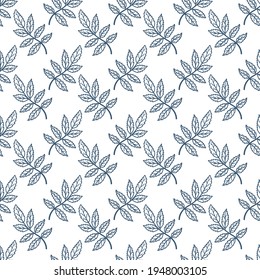 Hand drawn flowers seamless pattern. Floral endless texture. Abstract drawing flowers background. Part of set.