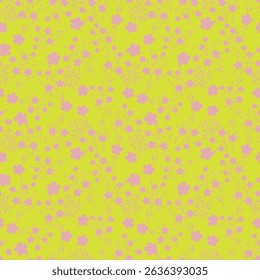 Hand drawn flowers seamless pattern