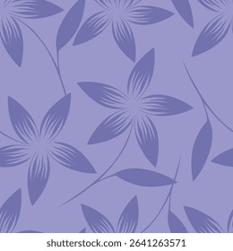 Hand drawn flowers seamless pattern