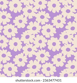 Hand drawn flowers, seamless patterns with floral for fabric, textiles, clothing, wrapping paper, cover, banner, home decor, abstract backgrounds.