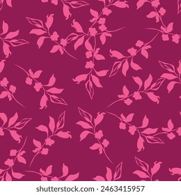 Hand drawn flowers, seamless patterns with floral for fabric, textiles, clothing, wrapping paper, cover, banner, interior decor, abstract backgrounds.