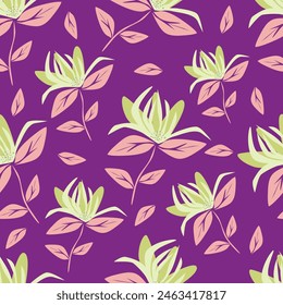 Hand drawn flowers, seamless patterns with floral for fabric, textiles, clothing, wrapping paper, cover, banner, interior decor, abstract backgrounds.