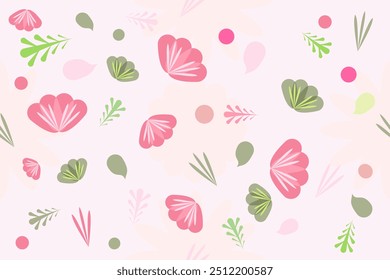 Hand drawn flowers, seamless patterns with floral design for decorative, wall, wallpaper, wrapping paper, fabric, silk, scarf, book, wall, backdrop 