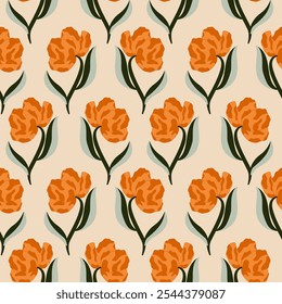 handgezeichnete Blumen, nahtlose Muster mit floralen für Stoff, Textilien, Kleidung, Umschlagpapier, Abdeckung, Banner, Wohndekor, abstrakte Hintergründe tropische nahtlose für Stoff Textil Tapete.