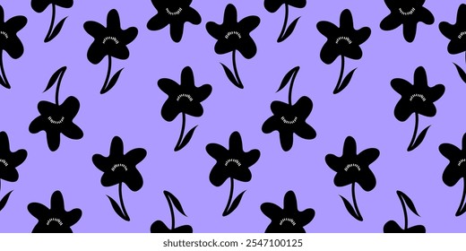 hand drawn flowers, seamless patterns with floral for fabric, textiles, clothing, wrapping paper, cover, banner, home decor, abstract backgrounds tropical seamless  for fabric textile wallpaper.