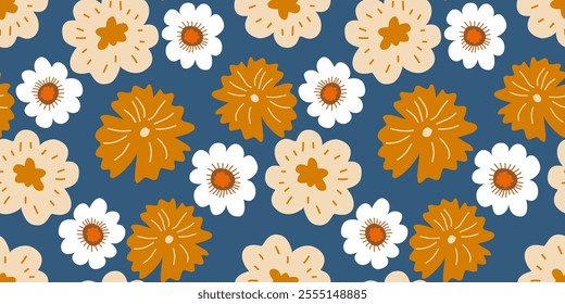 hand drawn flowers, seamless patterns with floral for fabric, textiles, clothing, wrapping paper, cover, banner, home decor, abstract backgrounds tropical seamless for fabric textile wallpaper.