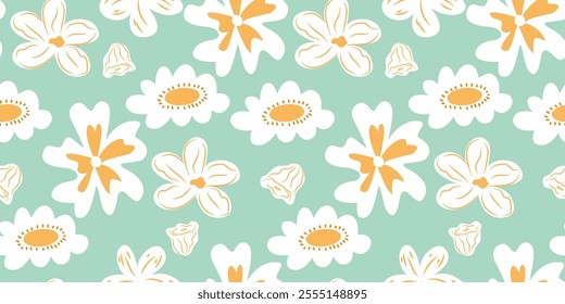 hand drawn flowers, seamless patterns with floral for fabric, textiles, clothing, wrapping paper, cover, banner, home decor, abstract backgrounds tropical seamless for fabric textile wallpaper.