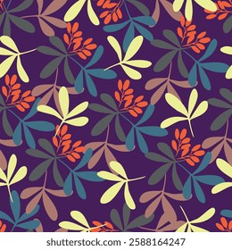 Hand drawn flowers, seamless patterns with floral for fabric, textiles, clothing, wrapping paper, cover, banner, interior decor, abstract backgrounds