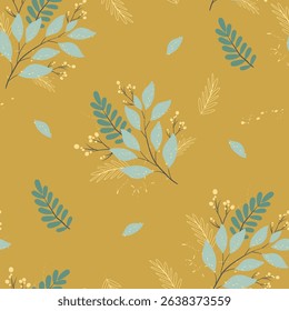 Hand drawn flowers, seamless patterns with floral for fabric, textiles, clothing, wrapping paper, cover, banner, interior decor, abstract backgrounds.