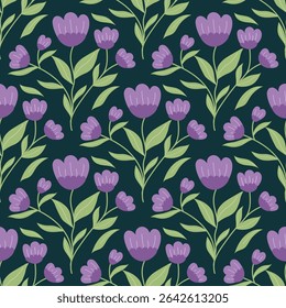 Flores dibujadas a mano, patrones sin fisuras con flores para tela, textiles, prendas de vestir, papel de regalo, cubierta, Anuncio, decoración de interiores, fondos abstractos. Vector .