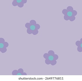 Hand drawn flowers, seamless patterns with floral for fabric, textiles, clothing, wrapping paper, interior decor, abstract light purple backgrounds.