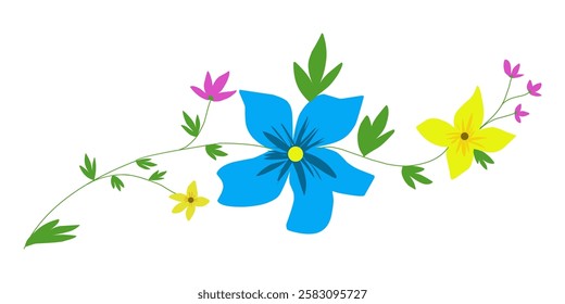 hand drawn flowers Spring for creative, decorative, and artistic design projects, floral bouquets, flower compositions, Beautiful romantic flower collection
