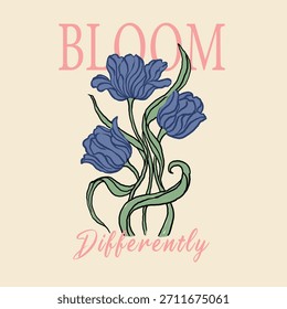 Gráficos de Vector de flores dibujados a mano, viaje de amor, de California, impresión de texto de eslogan de tipografía de París, diseño de gráficos de niñas para estampado de flores, tema de barba de color rosa y camiseta temática femenina desi