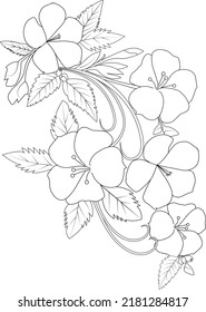 hand drawn flowers zentangle design
