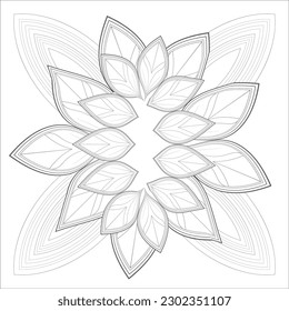 Hand drawn flowers in zentangle style for t-shirt design or tattoo and coloring book