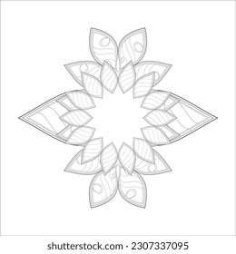 Fleurs dessinées à la main dans le style zentangle pour le dessin de t-shirt ou le livre de tatouage et de coloriage