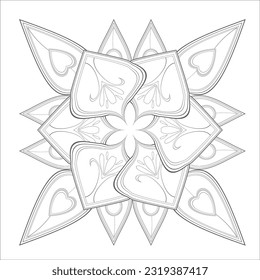 Hand drawn flowers in zentangle style for t-shirt design or tattoo and coloring book