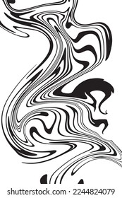 Afiche o fondo de arte fluido dibujado a mano, textura de mármol licuado. Ilustración vectorial aislada