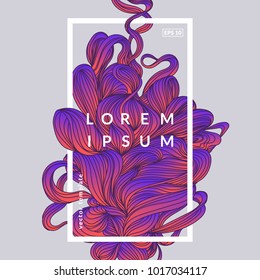 Hand drawn fluid shape design. Artistic graphic element. Eps10 vector