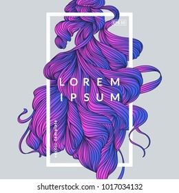 Hand drawn fluid shape design. Artistic graphic element. Eps10 vector