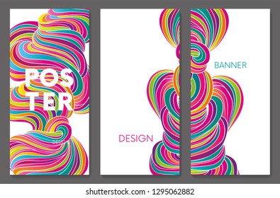 Hand drawn fluid shape design. Artistic graphic element. Vector illustration for a postcard or a poster. Eps10 vector.