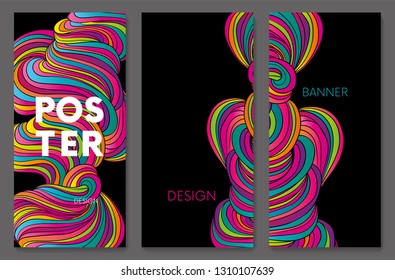 Hand drawn fluid shape design. Artistic graphic element. Vector illustration for a postcard or a poster. Eps10 vector.