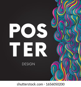 Diseño de forma de fluido dibujado a mano. Elemento gráfico artístico. Ilustración vectorial para una postal o un afiche. Vector Eps10.Establecer.