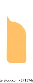 Hand drawn fluid sticker bubble with grunge texture and rough paper patch detail. Rectangle shape for speech and chat message in creative communication concept.