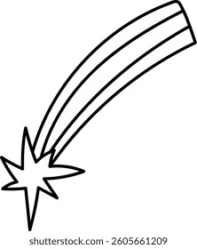 Hand Drawn Flying Star Vector Illustration