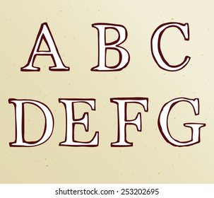 Hand drawn font