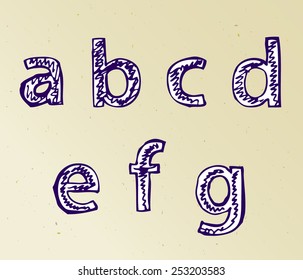 Hand drawn font