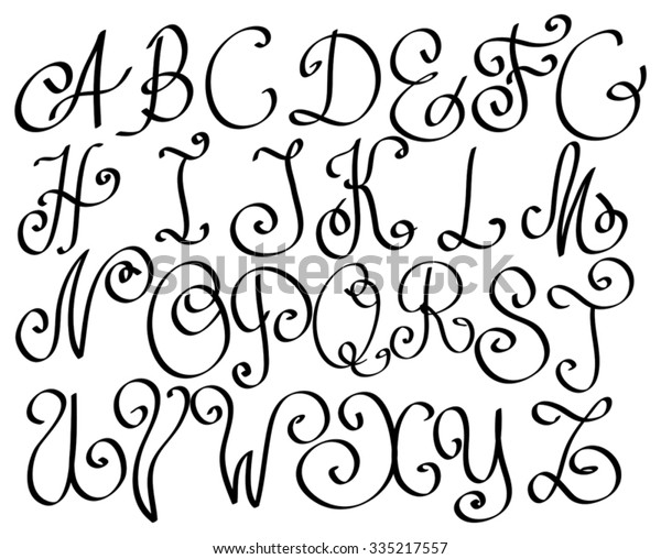 Hand Drawn Font Stock Vector (Royalty Free) 335217557 | Shutterstock