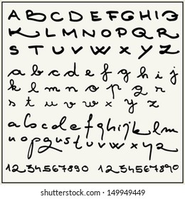 Hand drawn font collection
