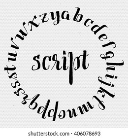 Hand drawn font handwriting brush