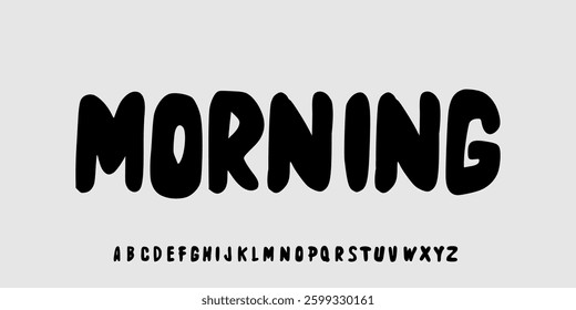 Hand Drawn font letters alphabet font Uppercase  for design vector and illustration