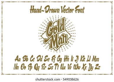 Hand Drawn Font With Steam Punk Type Style