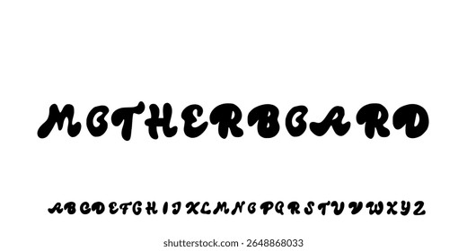 Hand drawn font. Hand written font. Playfull alphabet