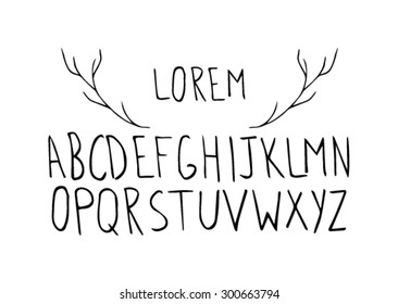 Hand drawn font for your design