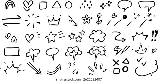 efeito de desenho à mão fonte-Linha velocidade do desenho animado, conjunto de elementos de linha de movimento explosivo boom. Estouro cômico, fumaça explosiva, velocidade de linha ícone do vetor de desenhos animados. Efeito de ação de rabiscar de desenho à mão. Vetor 
