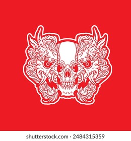 Hand Drawn Foo Dog Illustration Stock Vector	