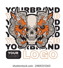 Hand Drawn Foo Dog Illustration Stock Vector	