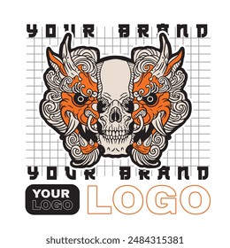 Hand Drawn Foo Dog Illustration Stock Vector	