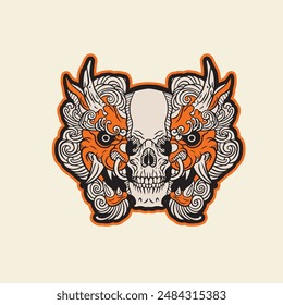 Hand Drawn Foo Dog Illustration Stock Vector	