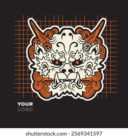 Hand Drawn Foo Dog Illustration Stock Vector