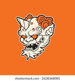 Hand Drawn Foo Dog Illustration Stock Vector	
