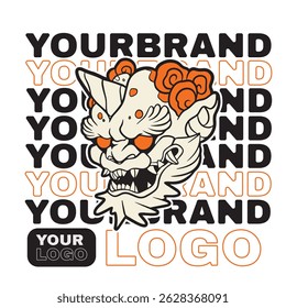 Hand Drawn Foo Dog Illustration Stock Vector	
