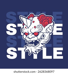 Hand Drawn Foo Dog Illustration Stock Vector	
