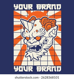 Hand Drawn Foo Dog Illustration Stock Vector	
